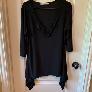 Black Beaded Shirt